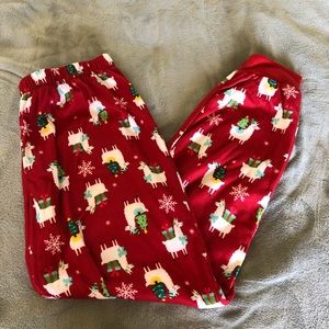 Red llama pj pants